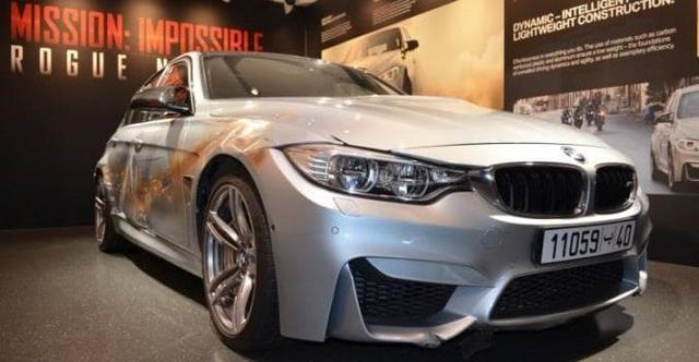 A BMW, out of the many, many cars, used during the filming of the latest installment of the Mission Impossible franchise has been put up for display at the BMW M facility in Garching, Bavaria.