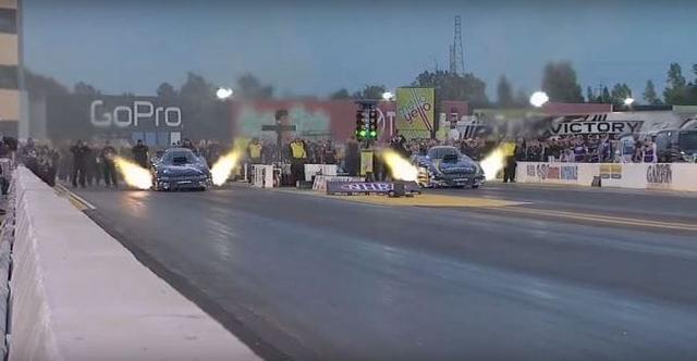 Jack Beckman, a professional drag racer, achieved a speed of 323.43 mph (520.51Km/h) in just 3.921 seconds during the NHRA Funny Car.