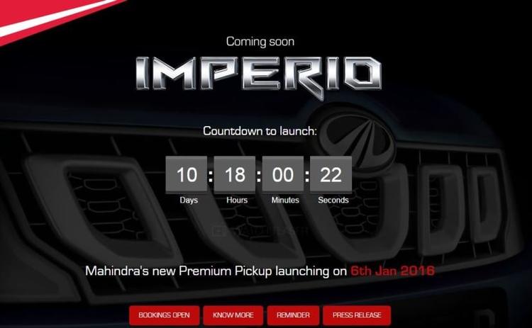 Mahindra and Mahindra, the home-grown utility vehicle manufacturer is all set to launch its new premium small commercial vehicle (SCV) Imperio in India. Slated to launch on January 6, the new pick-up truck will be Mahindra first product for the Indian market in the calendar year 2016.