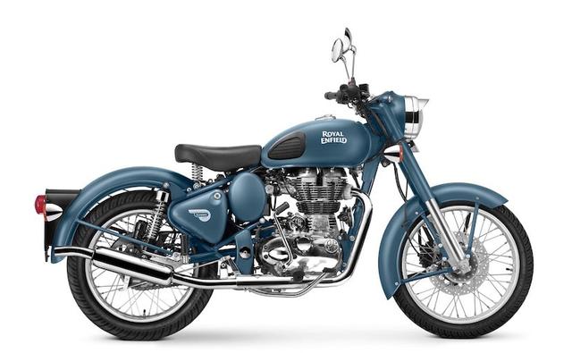 Royal Enfield has launched a new colour - Squadron Blue - on the Classic 500 range of motorcycles, priced at Rs. 1,86,688 (on-road, Delhi).