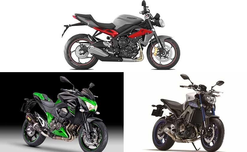 Yamaha MT-09 vs Kawasaki Z800 vs Triumph Street Triple: Specifications Comparison