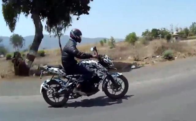 Recently a test mule of the soon-to-be-launched Bajaj Pulsar 150 NS was spotted testing in Chakan, Maharashtra.