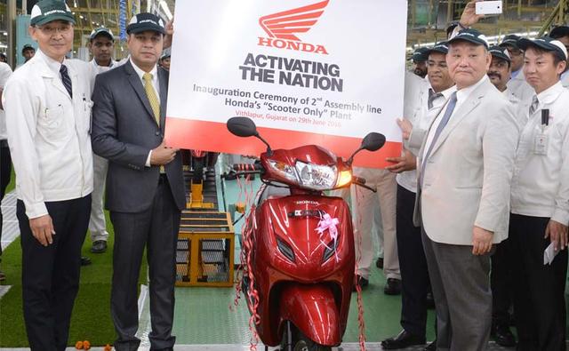 Honda Two Wheelers has opened a new assembly line for the Activa 3G at its 'Scooter Only' plant in Vithalapur, near Ahmedabad, Gujarat. The new assembly line is capable of manufacturing 6 lakh scooters in a year at full capacity and has taken the overall production of the plant to 12 lakh units a year.