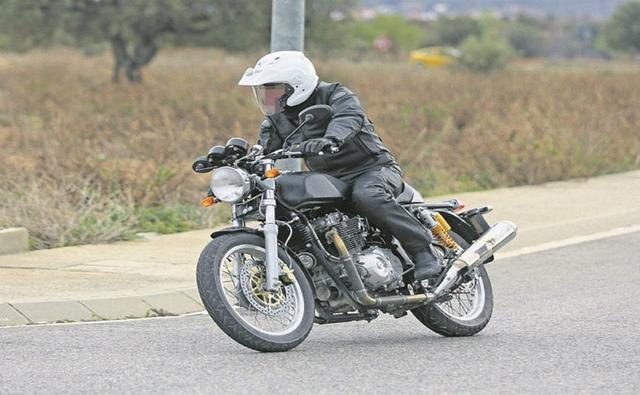 Royal Enfield was spotted testing its new 750cc twin cylinder motorcycle.