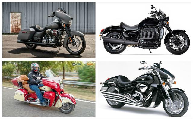 Cruiser bikes are big, have dollops of chrome and are designed in such a way that they can be ridden endlessly and gobble up distance easily. We list down the cruiser bikes available in India and have sorted them according to manufacturers so as to make it easy for you.