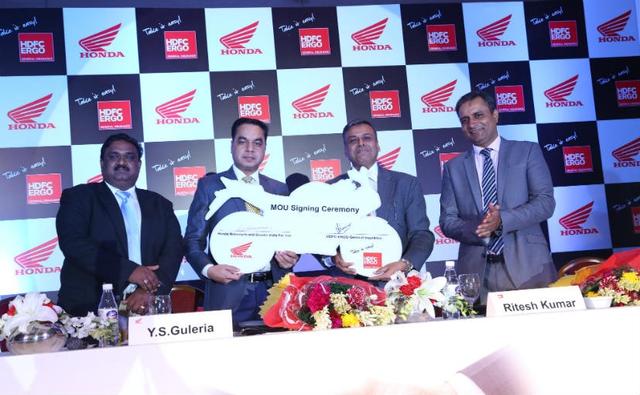 Honda Two Wheelers has announced its tie up with HDFC Ergo as its preferred insurance partner. The two companies have signed an MOU with regards to the same. The benefit to all Honda Two Wheeler customers will be that HDFC Ergo will provide customers with aggressive insurance premium. Also, customers can save up to 40 per cent on the 'own-damage' premium over the erstwhile tariff.