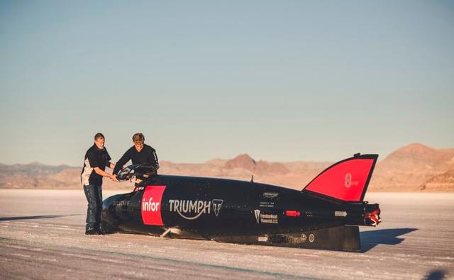 Triumph's land speed attempt to set a new world record of over 400mph has hit some unexpected roadblocks. The Bonneville salt flats in the last few years have been getting more and more difficult to run on due to unexpected weather changes and rain.