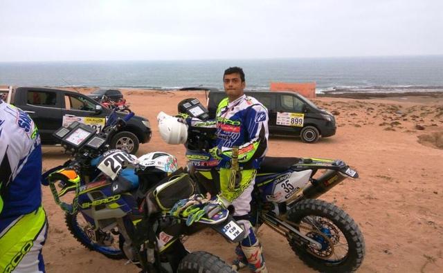 Considered as a stepping stone to Dakar, the OiLibya Rally of Morocco 2016 is underway and Indian riders CS Santosh (Hero MotoSports) and Aravind KP (Sherco-TVS) have been steadily moving up on the leaderboard. The second stage saw the riders cover a distance of 291 km, starting from the ocean side and into the dunes.