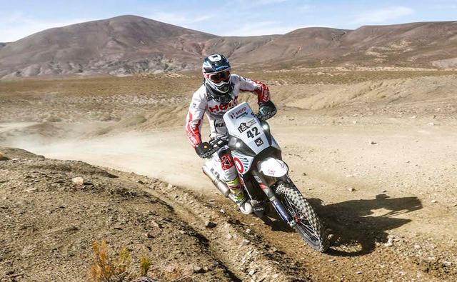 Stage 4 of the Dakar Rally 2017 saw Hero MotoSports team lead the Indian contingent with Joaquim Rodrigues finishing 12th, while CS Santosh despite navigational challenges and rough terrain finished 77th, up by 27 places. Meanwhile, Sherco TVS dropped on the standings with Joan Pedrero finishing 31st and Metge finishing