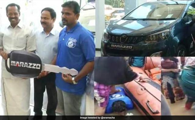 The Marazzo was handed over to Jaisal at the Eram Motors dealership in Calicut by Kerala Minister for labour T P Ramakrishnan. The Marazzo comes with the largest footprint seen on any Mahindra model yet, and its large dimensions are accentuated with bold exterior features and aggressive styling.