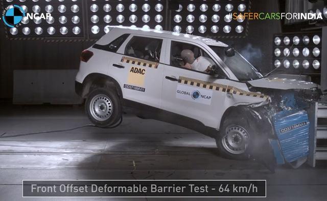 Global NCAP's latest round of crash tests for Made In India cars sees the popular subcompact SUV from Maruti Suzuki score four stars, with a stable rating for its body structure.