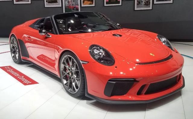 Porsche has finally confirmed that the 911 Speedster will enter production, but those eyeing it will have to hurry up as it will have a limited production run. Only 1948 units will be made. The 911 Speedster was showcased at the 2018 Paris Motor Show. The Porsche Speedster is painted in sporty red with the cockpit finished in black leather with red stitching and highlights on the seats and central console. Further giving it an aggressive stance are the massive 21-inch cross-spoke wheels earlier seen on the 911 GT3 R and the RSR Racer that are shod in ultra-low profile tyres with really thin side walls.