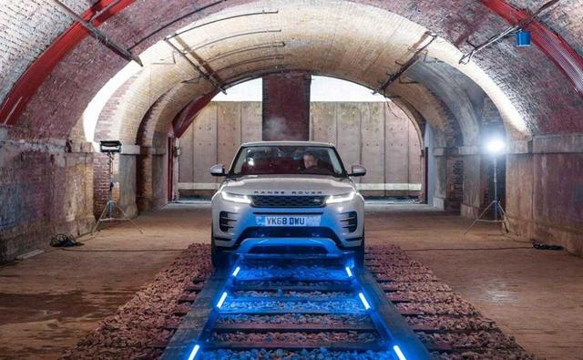 Jamie sat behind the wheel of the Evoque and drove it through Bishopsgate Goods Yard,tunnelling his way through the underbelly of London