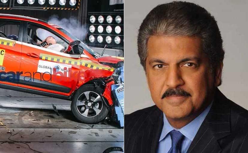 Anand Mahindra Congratulates Tata Motors On Nexon Crash Test Rating