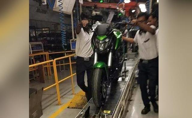 2019 Bajaj Dominar Spotted In New Green Paint Scheme Inside Factory
