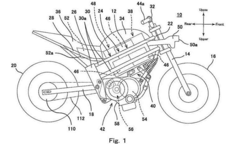 Patent Images Reveal Kawasaki Electric Bike