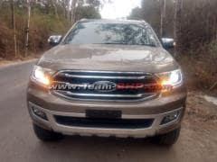 Images of the 2019 Ford Endeavour facelift have surfaced online, giving us a comprehensive look at the upcoming SUV. Borrowing most of its styling cues from the Thailand-spec 2018 Ford Everest, the India-spec Ford Endeavour facelift appears to come with several minor cosmetic updates, along with a host of new and updated features.