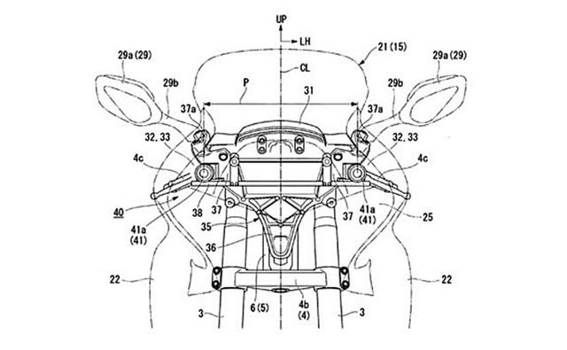 Fresh patent images filed by Honda show the flagship touring bike equipped with a pair of cameras in the front fairing, as part of a new safety system.