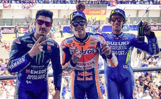 After securing a DNF in Argentina last month, reigning world champion Marc Marquez took a dominant win in the 2019 MotoGP Spanish Grand Prix at Jerez. The Honda rider took his second win of the season, beating pole-sitter Fabio Quartararo of Petronas Yamaha who became the youngest rider to take pole position in the history of MotoGP. Interestingly, the position was previously held by Marquez. Coming in second was Suzuki's Alex Rins, fresh off his first-ever premier class win in Argentina while factory Yamaha rider Maverick Vinales took the last place on the podium.