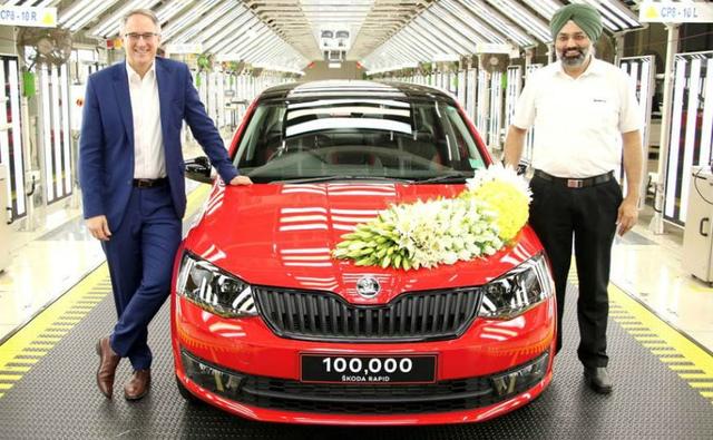 The Skoda Rapid C-segment sedan is the automaker's entry-level model in India, and the offering has hit a new production milestone with over one lakh units churned out. Skoda Auto India rolled out the 100,000th Rapid at its Chakan facility, near Pune, with the special version being the top-of-the-line Monte Carlo edition. The Skoda Rapid was introduced in India way back in 2011 as the sedan derivative of the Fabia, and later turned into the Czech car maker's most affordable offering in India, once the latter was discontinued.