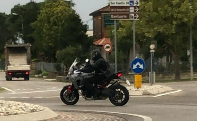 Ducati may be working on a new Multistrada with a V4 engine after all as recent rumours have speculated. A Ducati Multistrada V4 prototype has now been seen on test somewhere in Italy.