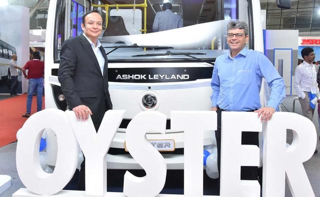 The Ashok Leyland Oyster provides wide reclining seats with arm rest and there are mobile charging points, integrated AC Louvers with reading lamp and side luggage booth provided for customers.