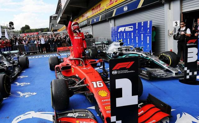 Scuderia Ferrari's Charles Leclerc bagged his first-ever Formula 1 win in the Belgian Grand Prix, after a dramatic start to the race. The Ferrari rookie managed to convert his third pole start of the season into a victory amidst a competitive grid, beating Mercedes' Lewis Hamilton for the top spot. The victory also marks the team's first this season after a couple of close calls and podiums finishes in the first half of the year. Leclerc dedicated the win to his friend and Formula 2 racer, Anthoine Hubert, who passed after a tragic accident during the feature race at the Spa-Francorchamps on Saturday. Completing the podium were Mercedes duo Hamilton and Valtteri Bottas, while Ferrari's Vettel finished at P4.