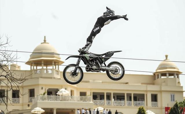 Jackson Strong, a six-time X-Games gold medalist, is in Udaipur to shoot a TVC for Monster Energy and showcased some incredible stunts to the crowds in the city.