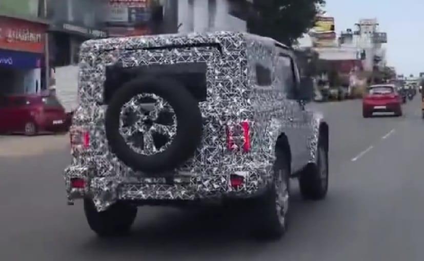 2020 Mahindra Thar Spotted With LED Taillamps And Alloy Wheels