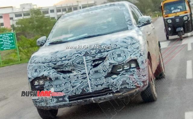 Renault India's upcoming subcompact SUV, codenamed HBC, was recently spotted testing in India again. This time around, the prototype model was seen wearing temporary Maharashtra number plates and appears to be undergoing testing on the old Mumbai-Pune highway.
