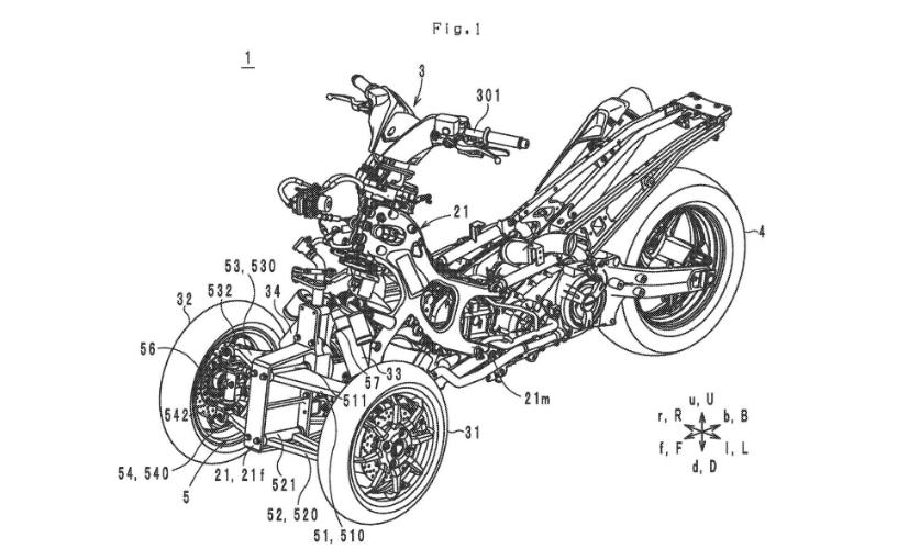 Yamaha Patents Reveal New Leaning Three-Wheeler