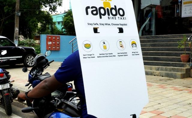 The Rapido Bike Shield is designed to maintain physical distancing between the Rapido ride partners and customers who will avail the bike taxi service.