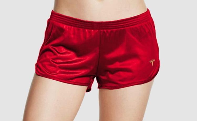 Tesla Mocks Shortsellers With Sale Of Red Satin Shorts