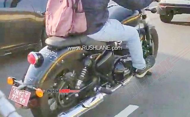 The prototype spotted testing is based on the Royal Enfield Concept KX Design that was showcased at EICMA 2018, hinting at possibly a new flagship from the company.