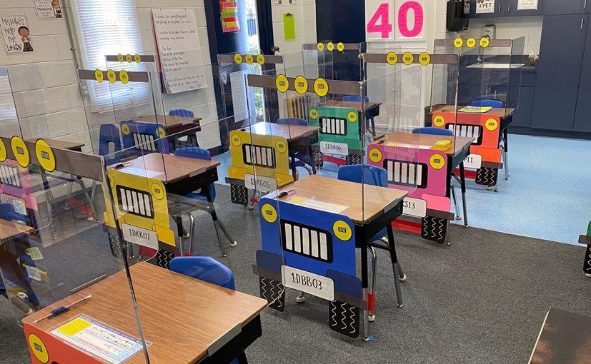 Florida Teachers Turn Their Students' Desks Into Little Jeeps To Make Social Distancing Less Scary