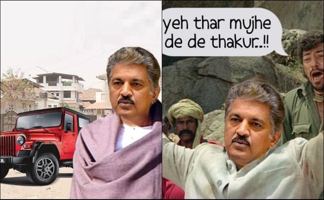 Anand Mahindra was left impressed by the memes shared on Twitter related to the new-gen Thar. Replying to a fan via microblogging platform, he said his tweet was one of the best lines he has heard for the new Thar.