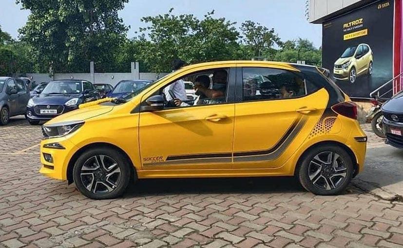 Tata Tiago Soccer Edition Spotted At Dealership Sans Camouflage