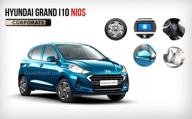 A set to recently leaked brochure images indicates that the Hyundai Grand i10 Nios will soon get a new corporate edition in India. The special edition model will be based on the Magna variant of the compact hatchback. However, as per the brochure, the corporate edition will come with a host of additional features like a set of gunmetal style 15-inch alloy wheels, electrically folding body-coloured ORVMs with turn indicators, and new Corporate badging.