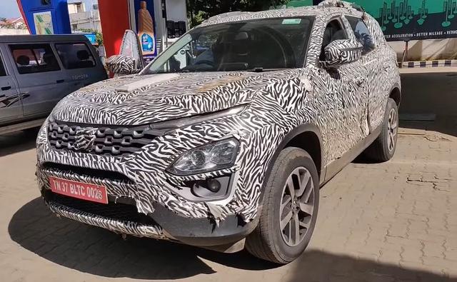 The much-awaited Tata Gravitas SUV, with heavy camouflage, has been spotted while testing. Tata's flagship SUV is expected to go on sale in India later this year.