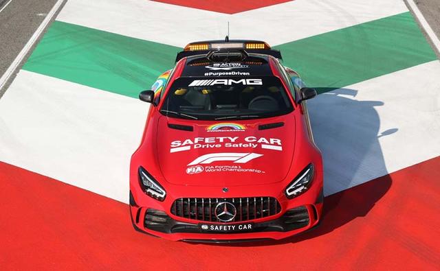 Mercedes-AMG is paying a tribute to Ferrari's 1,000th F1 race by painting the AMG GT R safety cars in red.