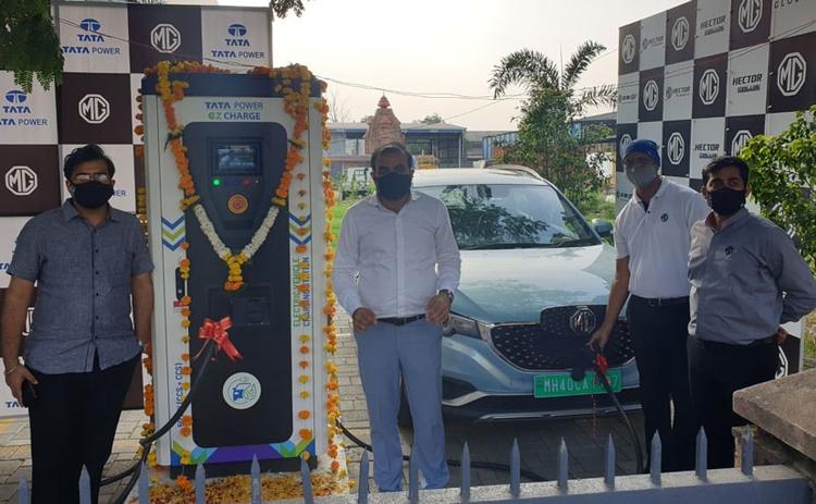 MG And Tata Power Inaugurate First Superfast EV Charging Station In Nagpur