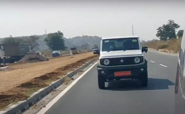 For the first time, the Maruti Suzuki Jimny Sierra SUV has been captured on camera testing on the Indian roads. The SUV was spotted near the company's manufacturing plant in Manesar.