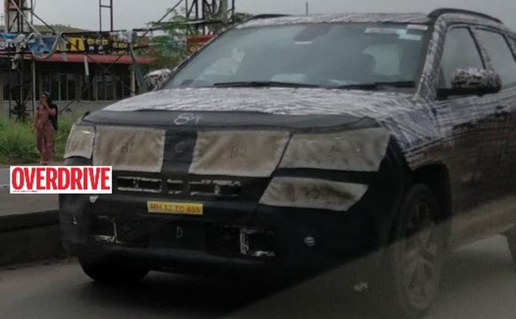 New images of the Jeep Compass seven-seater have surfaced online and while the test mule is extensively wrapped in camouflage, the increased length at the rear is quite apparent.