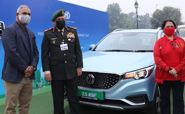 The MG ZS EV is part of a convoy that includes electric passenger vehicles and buses and will be covering the Delhi-Agra stretch via Yamuna Expressway.