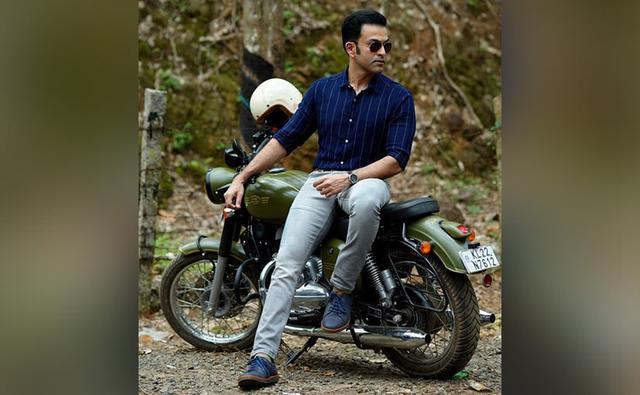 Malayalam cinema actor, Prithviraj Sukumaran, will be seen riding the popular Jawa Forty Two motorcycle in his next investigative thriller Cold Case. The actor, who started shooting for the movie last month has posted the latest still from the upcoming movie, which shows him sitting on a matte finished Galactic Green Jawa Forty Two.