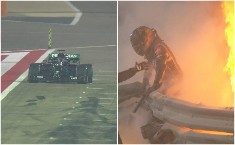 F1: Hamilton Wins Bahrain GP As Grosjean Escapes Horrifying Crash