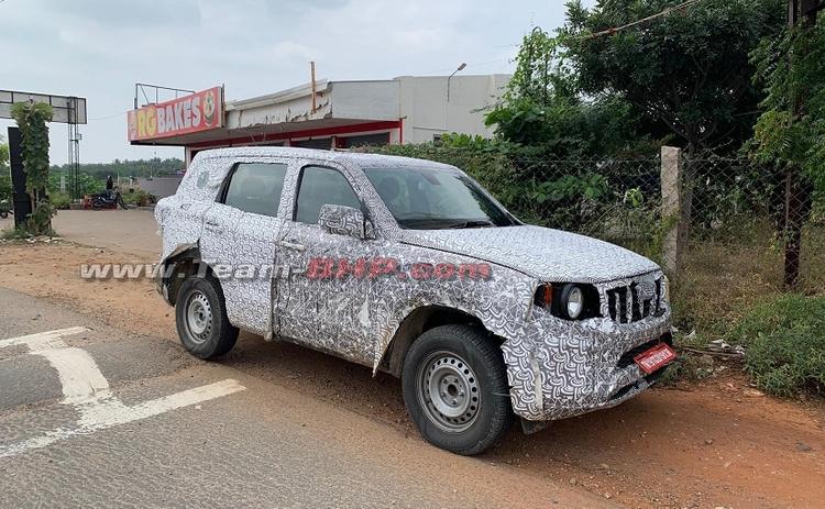 A fully camouflaged test mule of the new-generation Mahindra Scorpio has been spotted on test in Coimbatore which seems to be a lower-level variant.