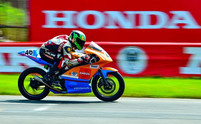 Mathana Kumar won Race 4 of the Pro-Stock 165 cc class on Sunday, while Honda Erula Racing Team dominated the 2020 INMRC Round 1 weekend with seven podiums including two victories.