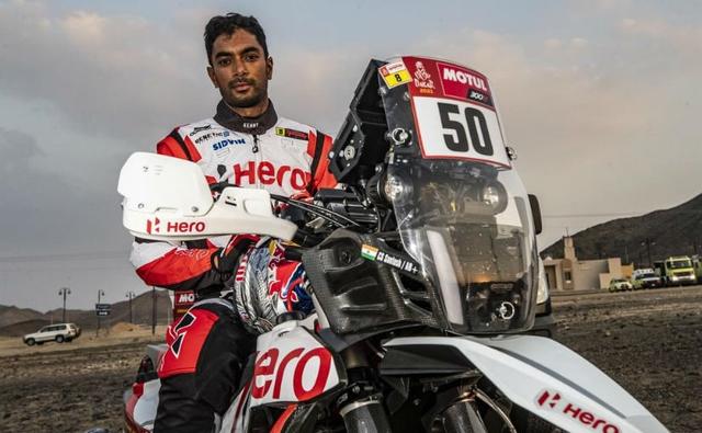 Hero MotoSports Team Rally rider CS Santosh crashed towards the end of Stage 4 and hurt his head. The rider has been taken to the hospital in Riyadh and is said to be conscious and stable.