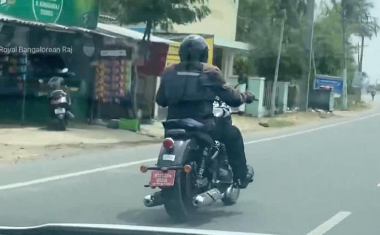 A new video shows three models based on the Royal Enfield 650 Twins platform undergoing testing on public roads.